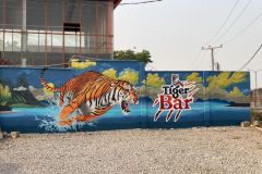 Tiger Bar Wall Mural by Cedar Creative Art